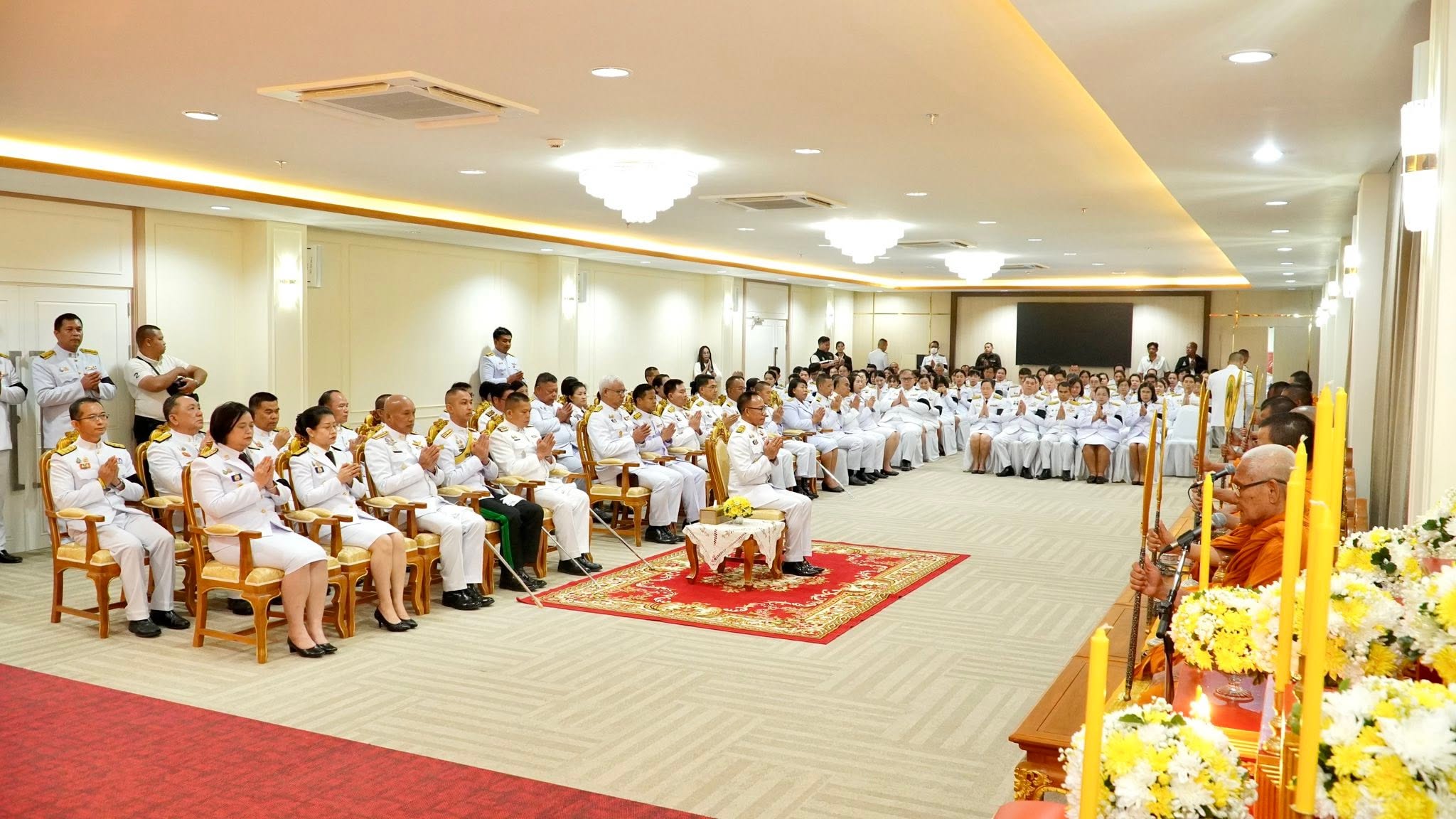 title - วันที่ 26 มิถุนายน 2569 นายวิทูล ประดิษฐบุญ ปฏิรูปที่ดินจังหวัดปราจีนบุรี มอบหมายให้  ข้าราชการ และเจ้าหน้าที่ ส.ป.ก.ปราจีนบุรี ร่วมพิธี เจริญพระพุทธมนต์และทำบุญตักบาตร ถวายพระกุศล เนื่องในโอกาสฉลองพระชนมายุ 99 พรรษา สมเด็จพระสังฆราช 